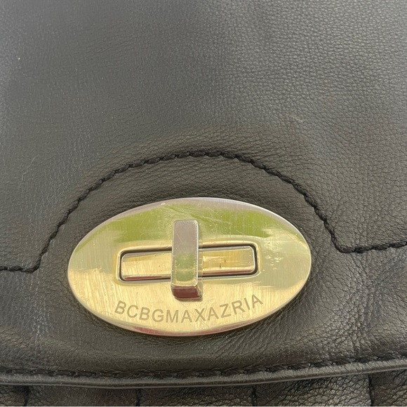 BCBGMaxAzria Black Shoulder Bag with Gold Hardware - Picture 4 of 15